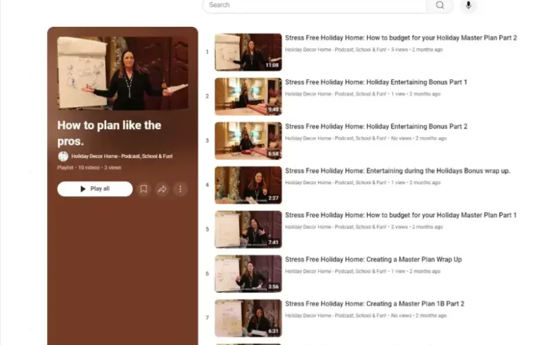 Holiday Home Planning Video Series